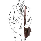 Маленька чоловіча сумка месенджер Tuscany Leather TL141915 Brown - Фотографія № 101
