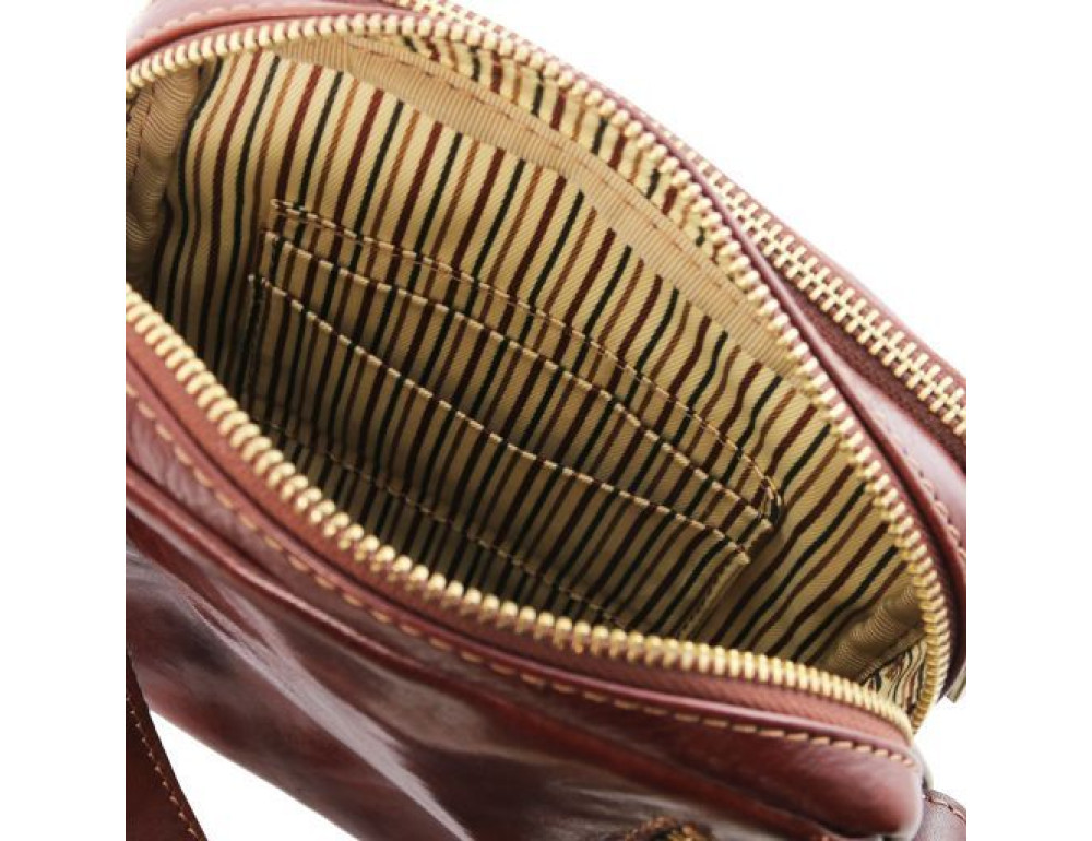 Маленька чоловіча сумка месенджер Tuscany Leather TL141915 Brown - Фотографія № 8