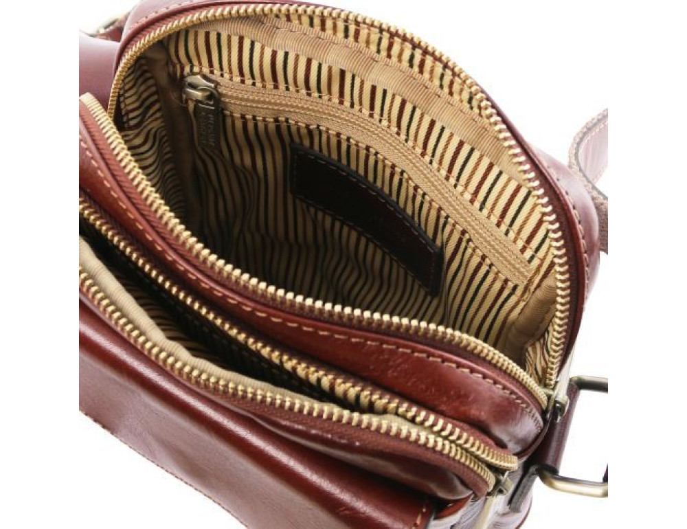 Маленька чоловіча сумка месенджер Tuscany Leather TL141915 Brown - Фотографія № 9