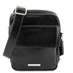 Чорна маленька чоловіча сумочка Tuscany Leather TL141915 Black - Фотографія № 100