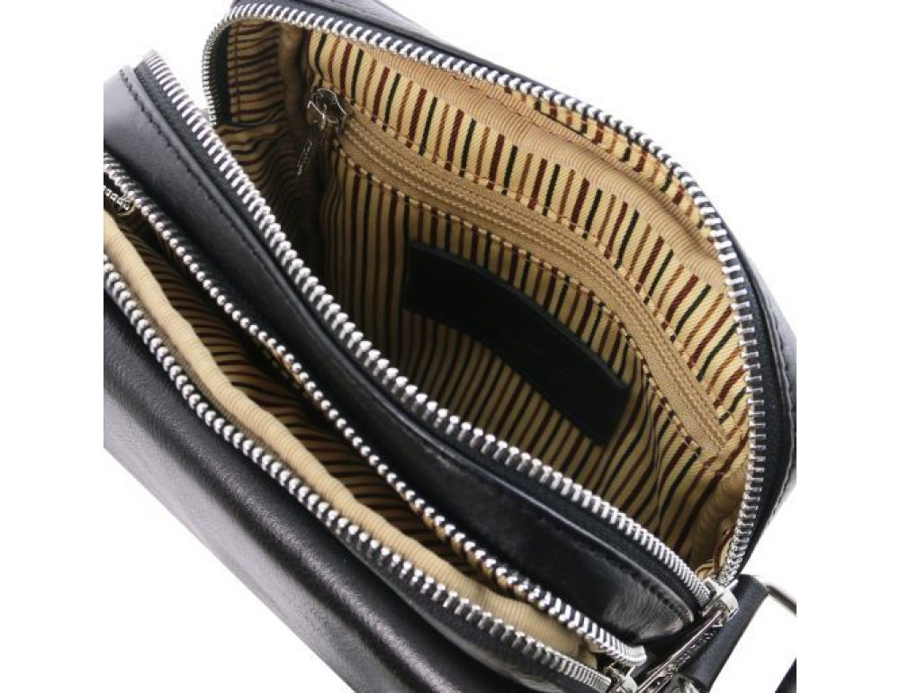 Чорна маленька чоловіча сумочка Tuscany Leather TL141915 Black - Фотографія № 2