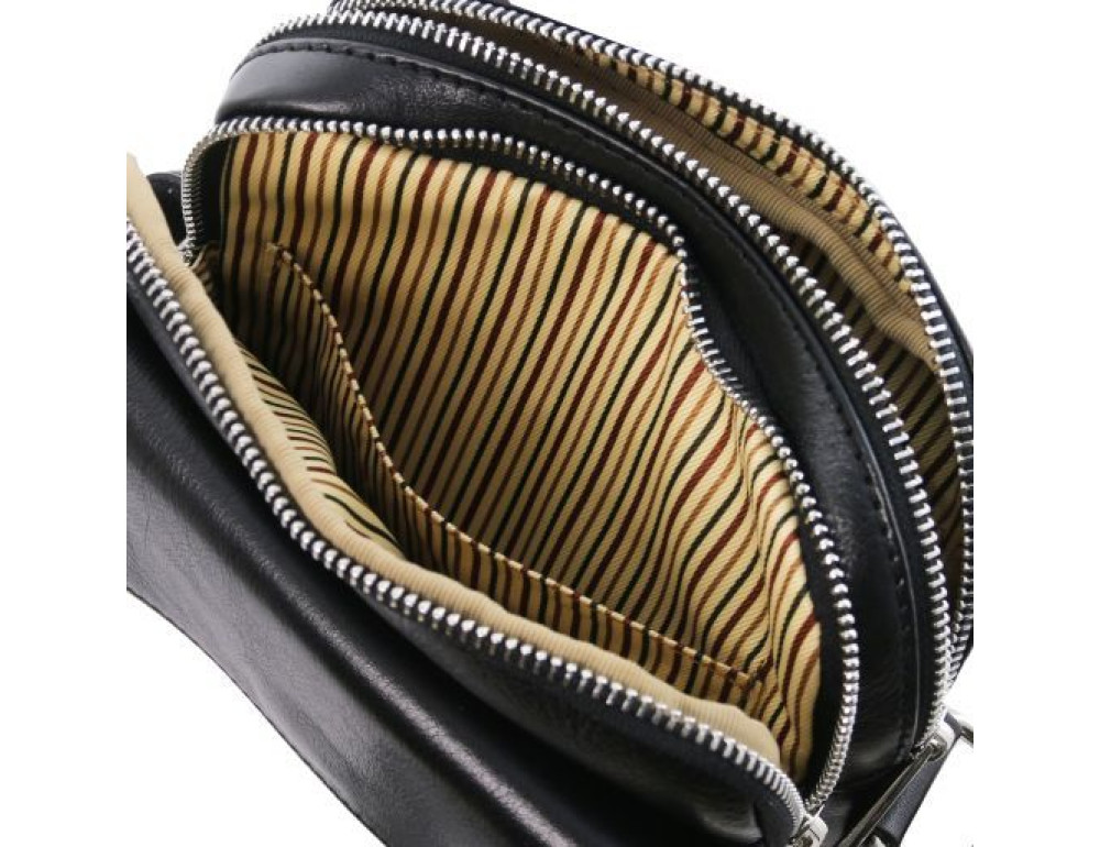 Чорна маленька чоловіча сумочка Tuscany Leather TL141915 Black - Фотографія № 3