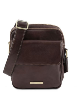 Тёмно-коричневая мужская сумочка через плечо Tuscany Leather TL141915 Dark Brown
