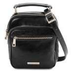 Маленька чоловіча шкіряна барсетка Tuscany Leather TL141916 Black - Фотографія № 100