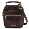 Тёмно-коричневая мужская барсетка из натуральной кожи Tuscany Leather TL141916 DARK BROWN Тёмно-коричневая мужская барсетка из натуральной кожи Tuscany Leather TL141916 DARK BROWN