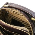 Темно-коричнева чоловіча барсетка з натуральної шкіри Tuscany Leather TL141916 DARK BROWN - Фотографія № 101