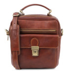 Коричнева чоловіча барсетка з натуральної шкіри Tuscany Leather TL141978 Brown - Фотографія № 100