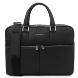 Чорна чоловіча сумка під ноутбук TREVISO Tuscany Leather TL141986 Black