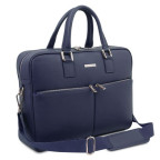 Темно-синя шкіряна чоловіча сумка TREVISO Tuscany Leather TL141986 DARK Blue - Фотографія № 102