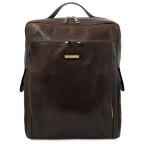 Чоловік шкіряний італійський рюкзак BANGKOK Tuscany Leathe TL141987 Dark Brown - Фотографія № 100