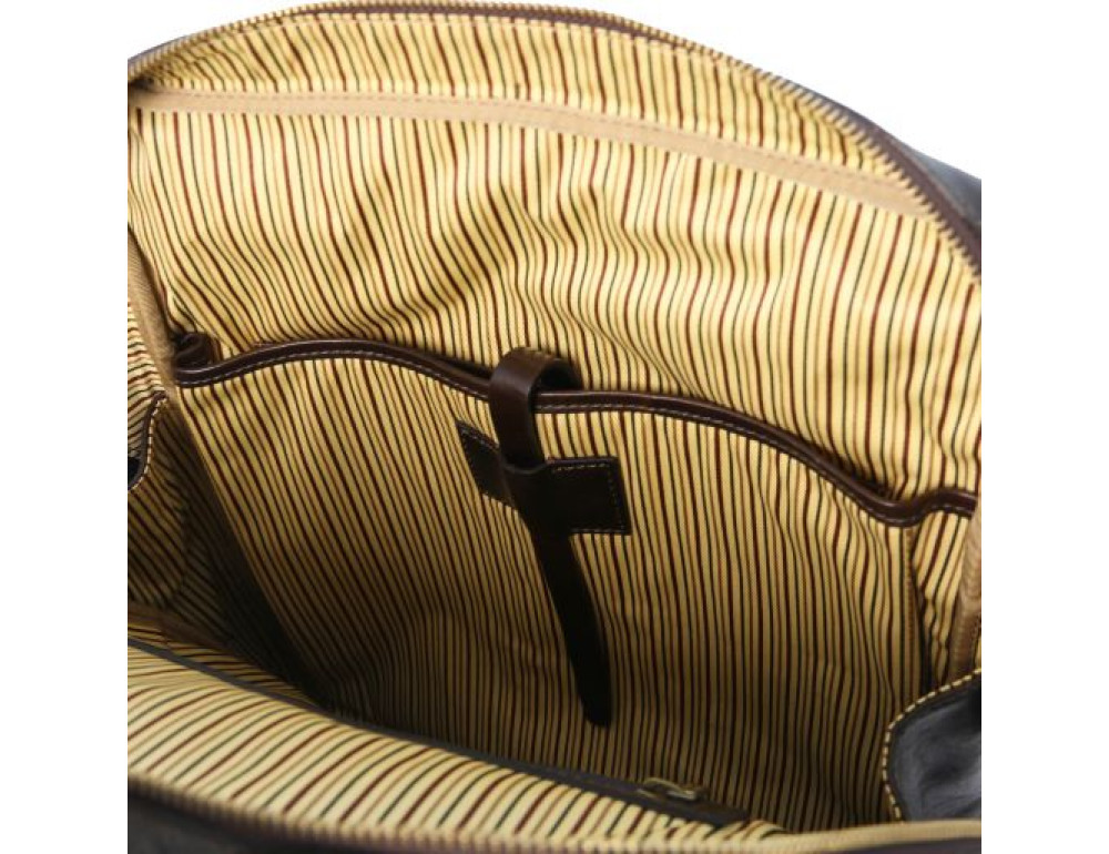 Чоловік шкіряний італійський рюкзак BANGKOK Tuscany Leathe TL141987 Dark Brown - Фотографія № 7