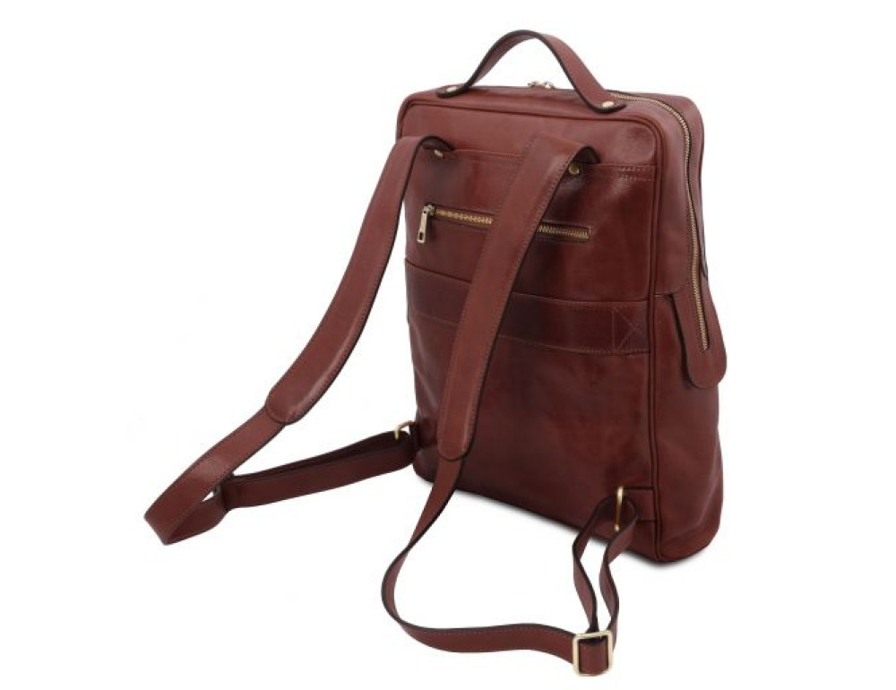 Стильный мужской рюкзак из кожи BANGKOK Tuscany Leathe TL141987 Brown - Фото № 4
