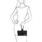 Чорна шкіряна сумочка клатч Tuscany Leather TL141990 Black - Фотографія № 101