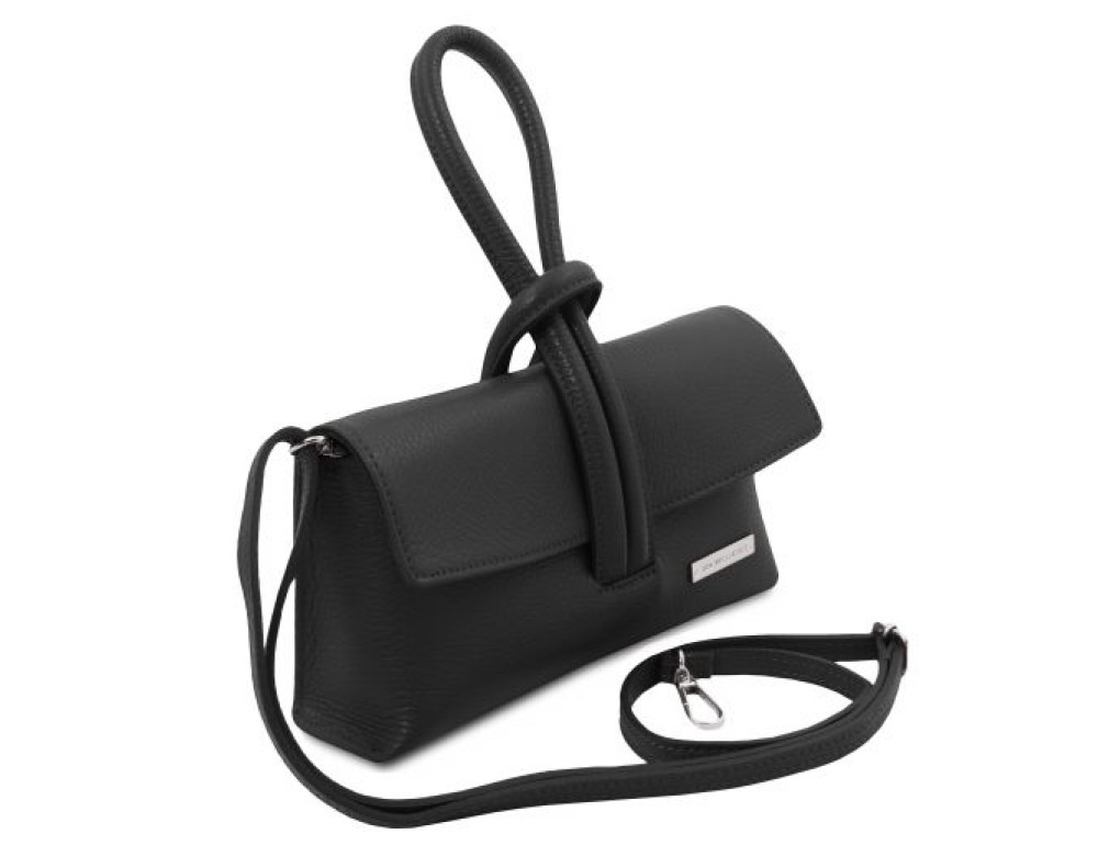 Чорна шкіряна сумочка клатч Tuscany Leather TL141990 Black - Фотографія № 3