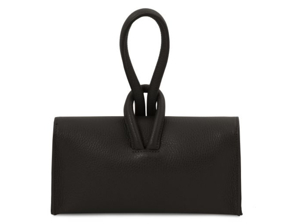 Чорна шкіряна сумочка клатч Tuscany Leather TL141990 Black - Фотографія № 4
