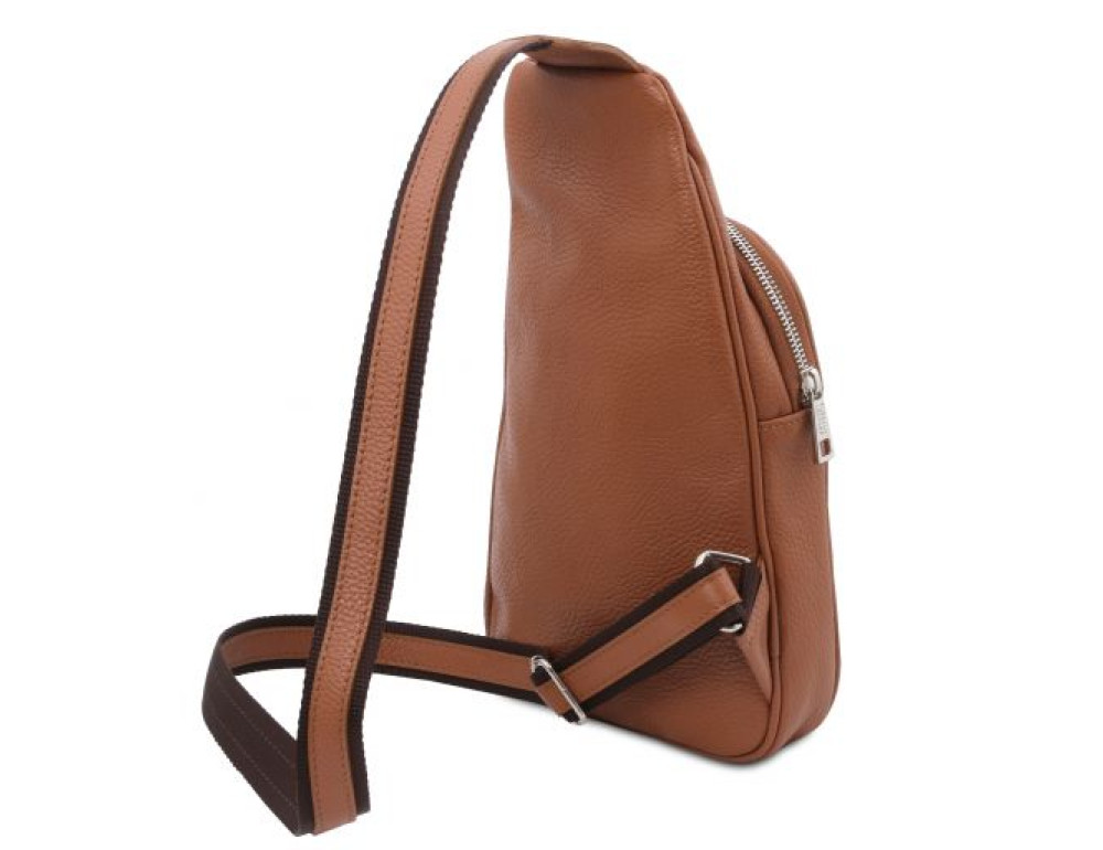 Коричневий шкіряний рюкзак на одне плече Tuscany Leather TL142022 Brown - Фотографія № 3