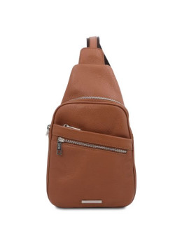 Коричневий шкіряний рюкзак на одне плече Tuscany Leather TL142022 Brown