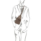 Темно-сіра шкіряна сумка-слінг Tuscany Leather TL142022 Gray - Фотографія № 101