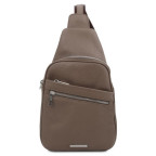 Темно-сіра шкіряна сумка-слінг Tuscany Leather TL142022 Gray - Фотографія № 100