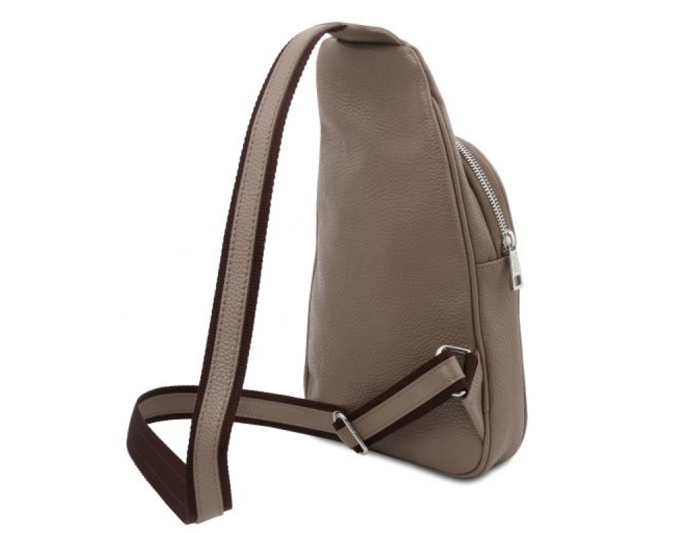 Темно-сіра шкіряна сумка-слінг Tuscany Leather TL142022 Gray - Фотографія № 3
