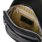 Чорна шкіряна сумка слінг Tuscany Leather TL142022 black - Фотографія № 103