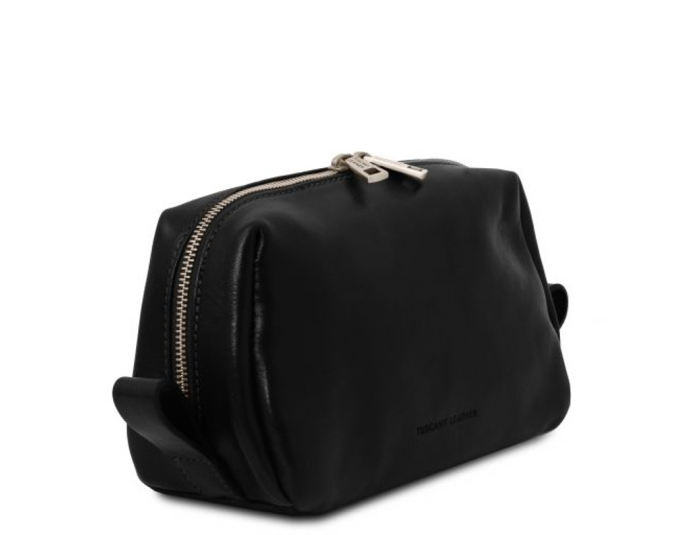 Чорна шкіряна косметичка OWEN Tuscany Leather TL142025 Black - Фотографія № 2