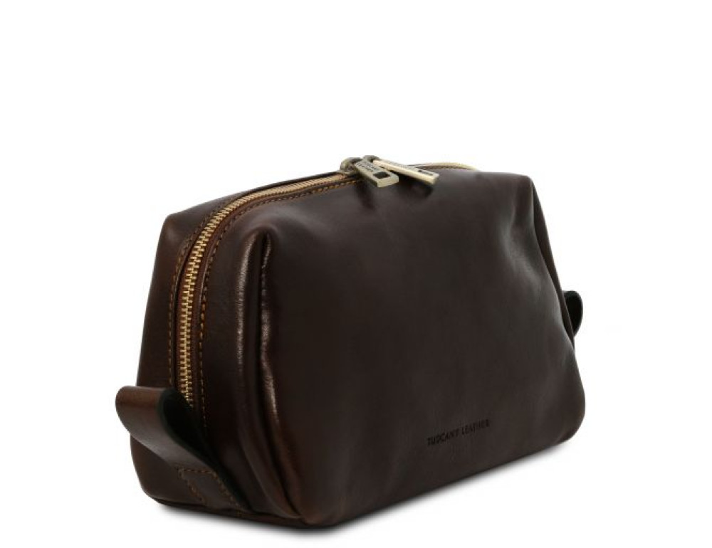 Темно-коричнева шкіряна косметичка OWEN Tuscany Leather TL142025 Dark Brown - Фотографія № 2