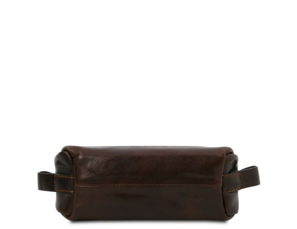 Темно-коричнева шкіряна косметичка OWEN Tuscany Leather TL142025 Dark Brown - Фотографія № 3