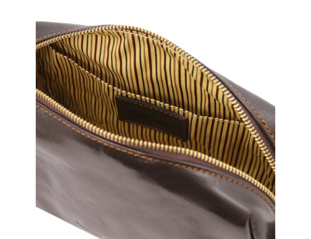 Темно-коричнева шкіряна косметичка OWEN Tuscany Leather TL142025 Dark Brown - Фотографія № 4