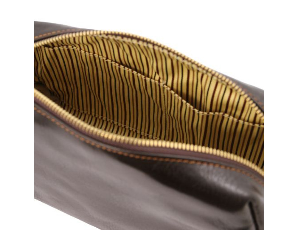 Темно-коричнева шкіряна косметичка OWEN Tuscany Leather TL142025 Dark Brown - Фотографія № 5
