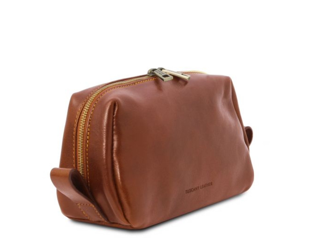 Світло-коричнева шкіряна косметичка OWEN Tuscany Leather TL142025 Med - Фотографія № 3