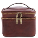 Коричневий шкіряний Нессер унісекс Tuscany Leather TL142045 Brown