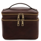Темно-коричнева шкіряна косметичка-Нессер Tuscany Leather TL142045 Dark Brown - Фотографія № 100