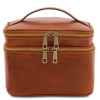 Світло-коричневий шкіряний Нессер - косметичка Tuscany Leather TL142045 Med