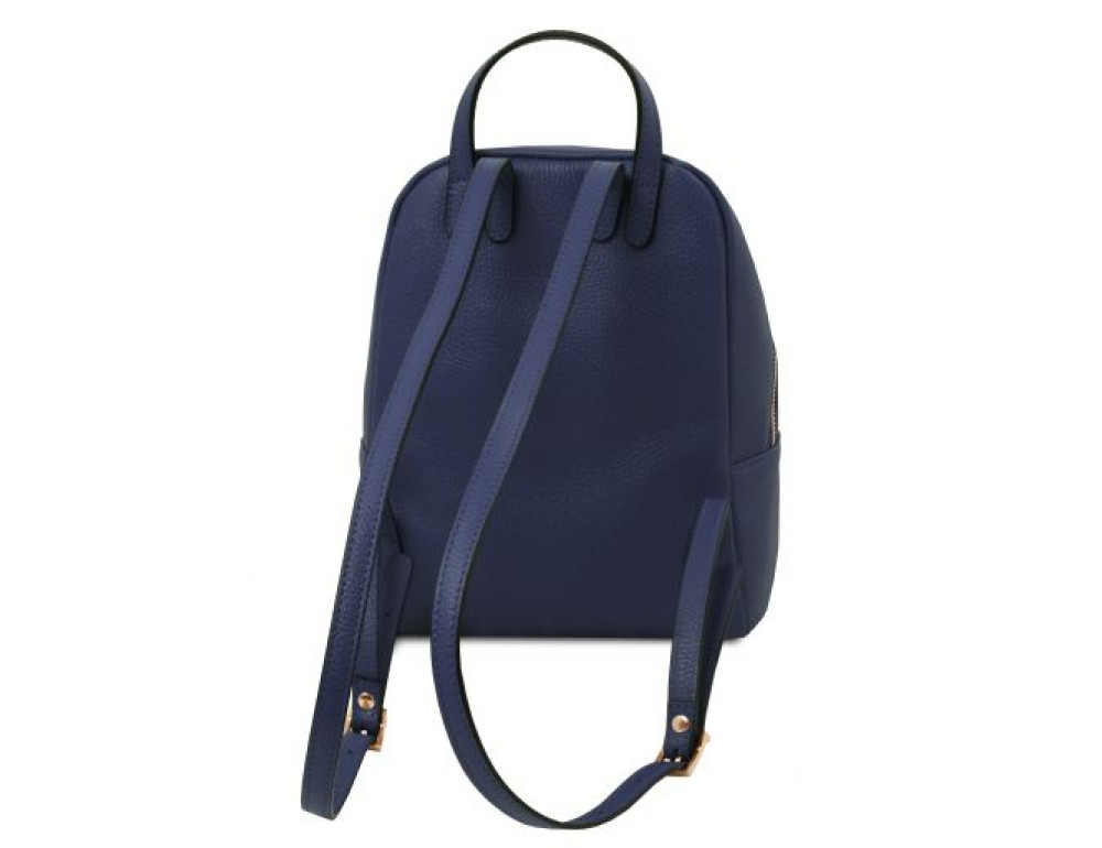Темно-синій шкіряний рюкзак для жінки Tuscany Leather TL142052 Dark Blue - Фотографія № 4
