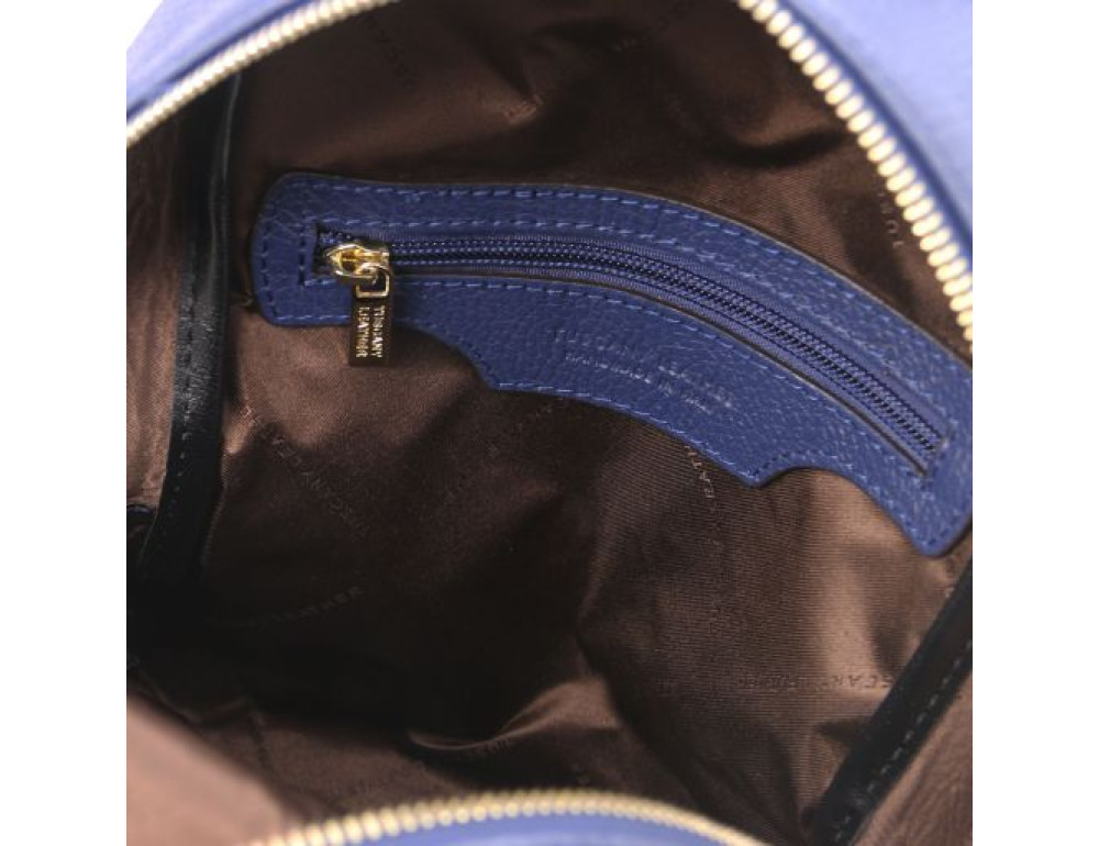Темно-синій шкіряний рюкзак для жінки Tuscany Leather TL142052 Dark Blue - Фотографія № 5