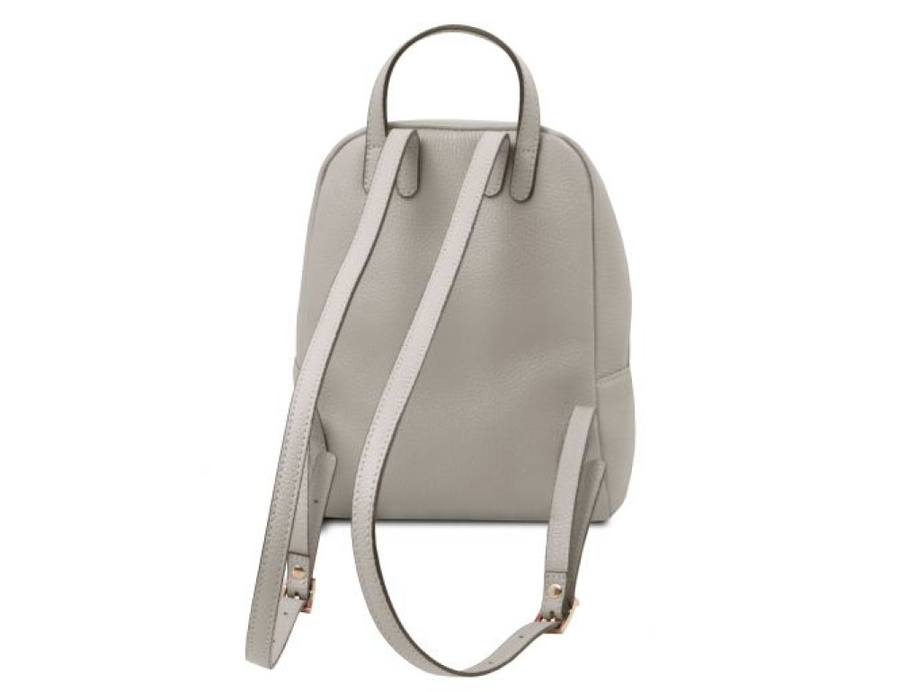 Сірий жіночий шкіряний рюкзак Tuscany Leather TL142052 Light Gray - Фотографія № 4