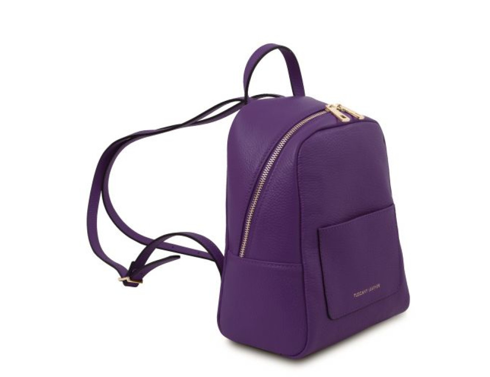 Фіолетовий жіночий шкіряний рюкзак Tuscany Leather TL142052 Purple - Фотографія № 3