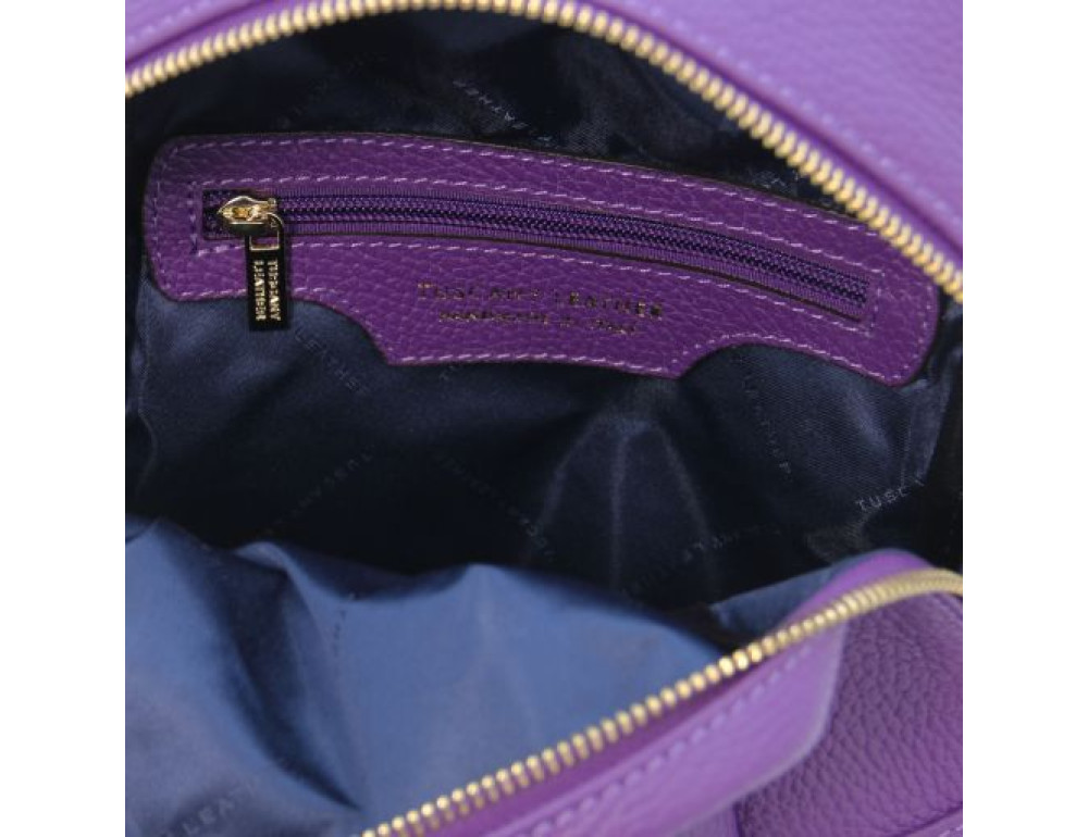 Фіолетовий жіночий шкіряний рюкзак Tuscany Leather TL142052 Purple - Фотографія № 5