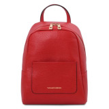 Червоний рюкзак з натуральної шкіри жіночий Tuscany Leather TL142052 Red