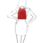 Червоний рюкзак з натуральної шкіри жіночий Tuscany Leather TL142052 Red - Фотографія № 101