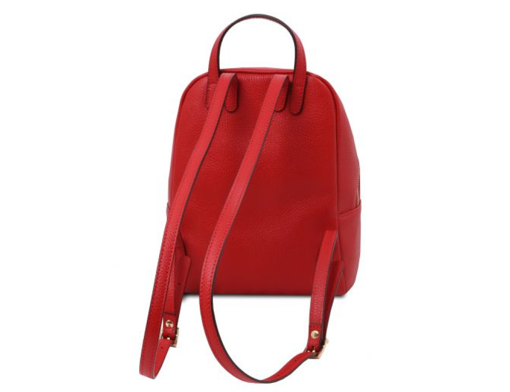 Червоний рюкзак з натуральної шкіри жіночий Tuscany Leather TL142052 Red - Фотографія № 4