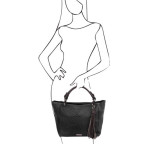 Чёрная женская кожаная сумка из Италии TL BAG TL142066 Black - Фото № 101