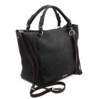 Чёрная женская кожаная сумка из Италии TL BAG TL142066 Black - Фото № 102