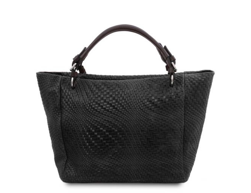 Чёрная женская кожаная сумка из Италии TL BAG TL142066 Black - Фото № 4