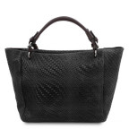 Чёрная женская кожаная сумка из Италии TL BAG TL142066 Black - Фото № 103