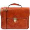 Світло-коричневий шкіряний портфель чоловічий Tuscany Leather TL142067 med