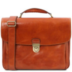 Світло-коричневий шкіряний портфель чоловічий Tuscany Leather TL142067 med - Фотографія № 100