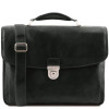 Чорний великий шкіряний портфель чоловічий Tuscany Leather TL142067 Black