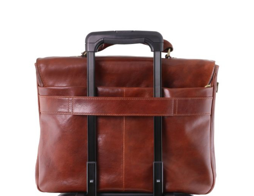 Чорний великий шкіряний портфель чоловічий Tuscany Leather TL142067 Black - Фотографія № 3